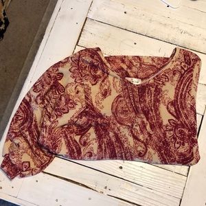 3/4 sleeve paisley too